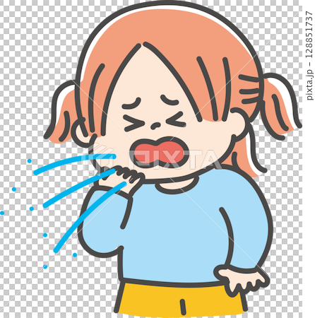 子ども　体調不良　咳・くしゃみ 128851737