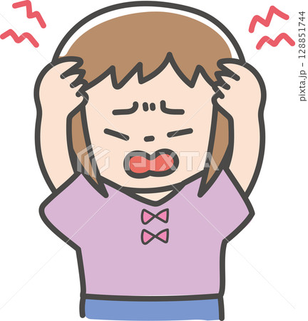 子ども　体調不良　頭痛 128851744