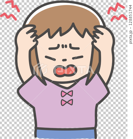 子ども　体調不良　頭痛 128851744