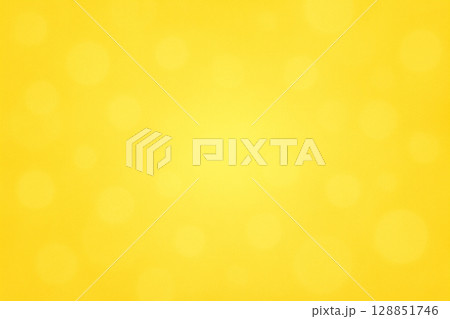 光が広がる黄色のぼかし背景, 柔らかく輝くイエローグラデーション, 明るい雰囲気の黄色バブル模様 128851746
