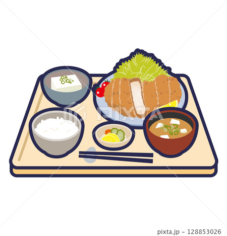 とんかつ定食 128853026