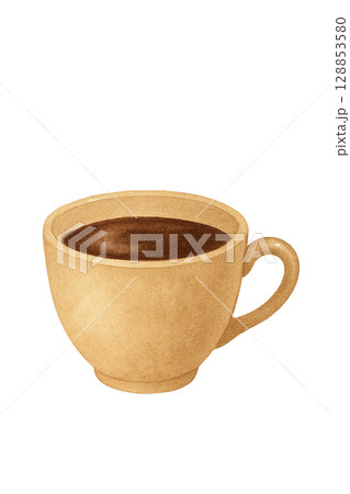 コーヒーカップ（PNG切り抜き） 128853580