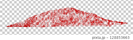 Red crayon brush stroke isolated on transparent background 128853663
