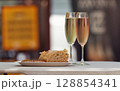 Sparkling Wine and Bread at Outdoor Event 128854341