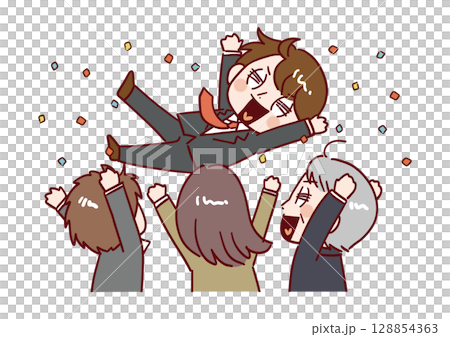 有成果的人/向量 128854363