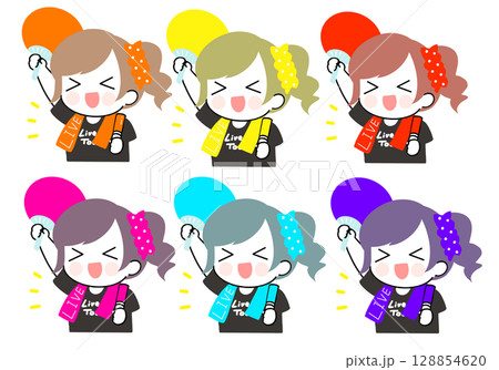 推し活ライブ女の子 128854620