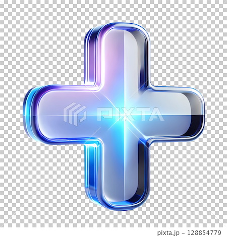 Blue plus signのイラスト素材 [128854779] - PIXTA