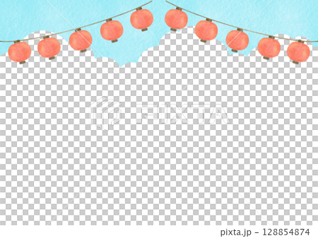 元宵節水彩夏日插畫 128854874