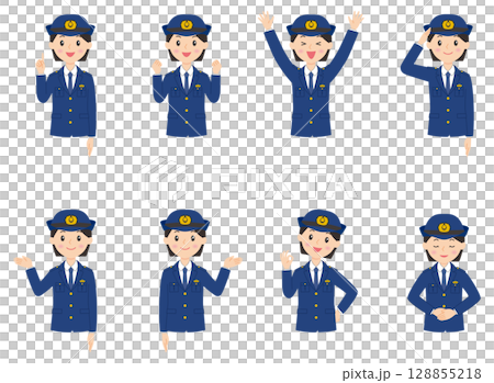 Police officer female upper body part 1 Police officer female upper body part 1 128855218