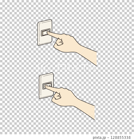 壁の電気スイッチ イラスト 壁の電気スイッチ イラスト 128855338
