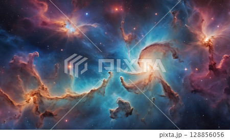 Starry Sparks Amid Cosmic Swirls Starry Sparks Amid Cosmic Swirls 128856056