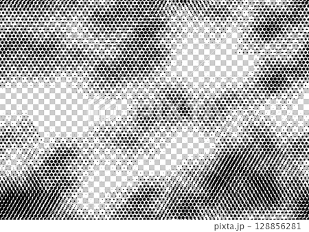 漫画用スクリーントーン。テクスチャ。ハニカム模様の不穏な壁紙