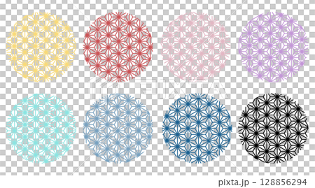 Pattern 4-1 Asanoha pattern set 128856294