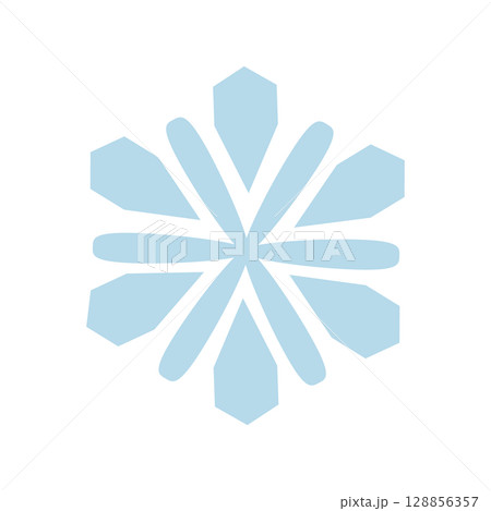 冬の装飾に使える雪の結晶イラスト 128856357