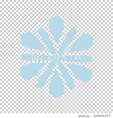 冬の装飾に使える雪の結晶イラスト 128856357