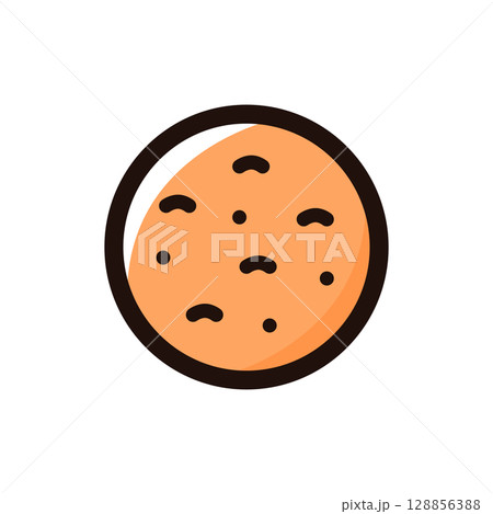 煎餅のイラストアイコン(日本・和菓子・食べ物メニュー素材) 煎餅のイラストアイコン(日本・和菓子・食べ物メニュー素材) 128856388