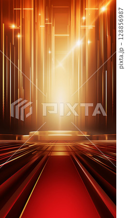 Red background with a magnificent style, red and gold tone 128856987