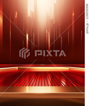 Red background with a magnificent style, red and gold tone 128856996