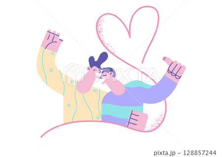 Friendship, brothers, male couple concept. 128857244