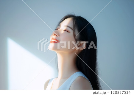 美しい肌の女性「AI生成画像」 128857534