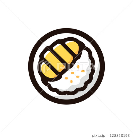 カオニャオ・マムアンのイラストアイコン(タイ・スイーツ・食べ物メニュー素材) カオニャオ・マムアンのイラストアイコン(タイ・スイーツ・食べ物メニュー素材) 128858198