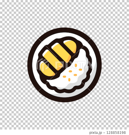 カオニャオ・マムアンのイラストアイコン(タイ・スイーツ・食べ物メニュー素材) カオニャオ・マムアンのイラストアイコン(タイ・スイーツ・食べ物メニュー素材) 128858198