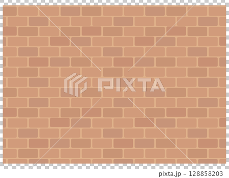 シンプルな四角いレンガの背景パターン　赤茶色 128858203