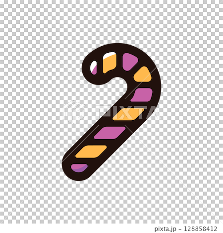 キャンディケーンのイラストアイコン(お菓子・スイーツ・食べ物メニュー素材) キャンディケーンのイラストアイコン(お菓子・スイーツ・食べ物メニュー素材) 128858412