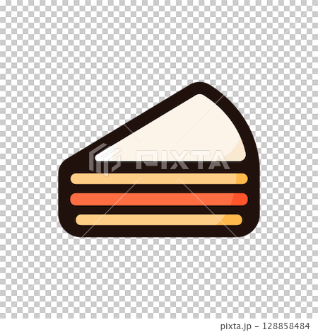 Carrot cake illustration icon (Easter cake food menu material) Carrot cake illustration icon (Easter cake food menu material) 128858484