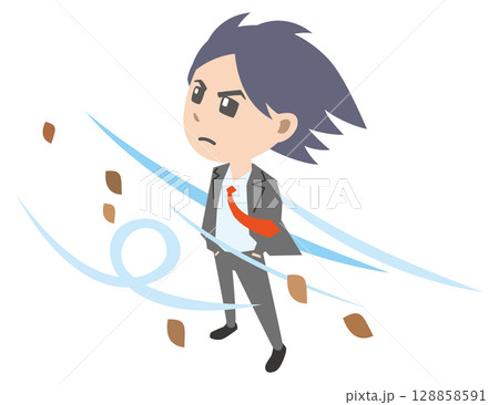 明日は明日の風が吹く(ことわざイラスト) 明日は明日の風が吹く(ことわざイラスト) 128858591