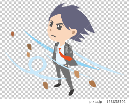 明日は明日の風が吹く(ことわざイラスト) 明日は明日の風が吹く(ことわざイラスト) 128858591