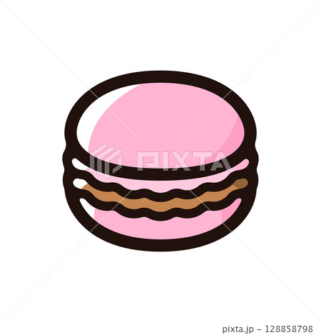 マカロンのイラストアイコン(お菓子・スイーツ・食べ物メニュー素材) マカロンのイラストアイコン(お菓子・スイーツ・食べ物メニュー素材) 128858798