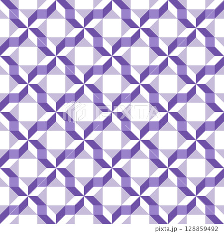 寄木細工のパターン背景素材 モザイクタイル スウォッチ対応 紫 128859492