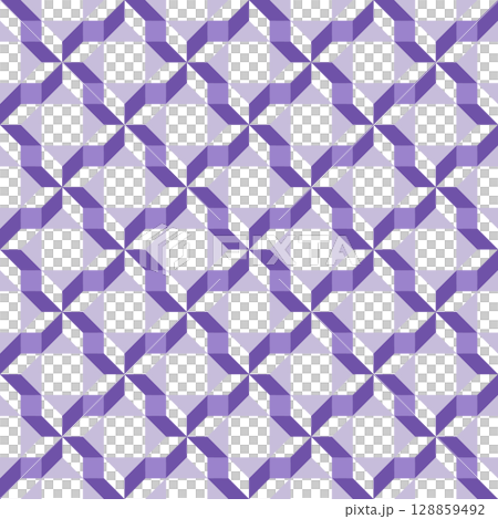 寄木細工のパターン背景素材 モザイクタイル スウォッチ対応 紫 128859492