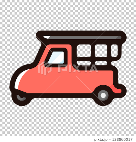 Tuk-tuk illustration icon (Thailand, tourism, transportation material) 128860017