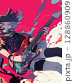 ギターを持って楽しそうにする女の子 128860909