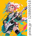 ギターを持って楽しそうにする女の子 128860918