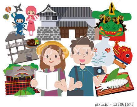 佐賀の人気観光スポット 佐賀の人気観光スポット 128861673