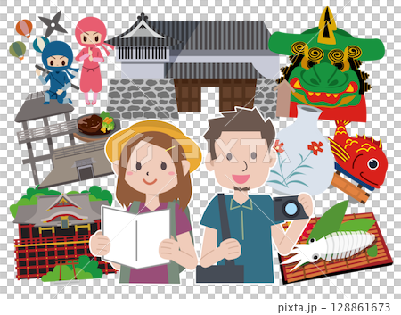 佐賀の人気観光スポット 佐賀の人気観光スポット 128861673