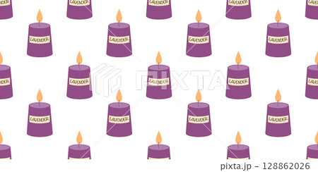 Fall themed seamless pattern featuring candles Fall themed seamless pattern featuring candles 128862026