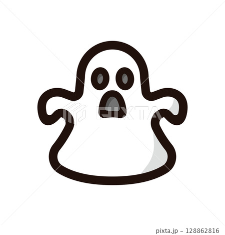 お化け、ゴーストのイラストアイコン(ハロウィン・販促・デコレーション素材) お化け、ゴーストのイラストアイコン(ハロウィン・販促・デコレーション素材) 128862816
