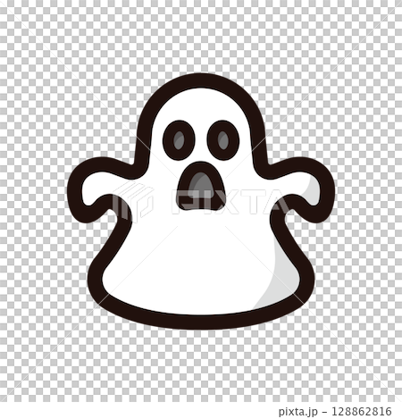 お化け、ゴーストのイラストアイコン(ハロウィン・販促・デコレーション素材) お化け、ゴーストのイラストアイコン(ハロウィン・販促・デコレーション素材) 128862816
