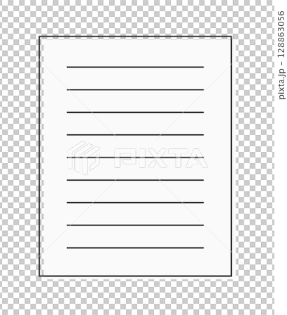 一張簡單的紙張圖示 - 帶有線條和書寫的文件、備忘錄和文具的圖像材料 - 4:5 一張簡單的紙張圖示 - 帶有線條和書寫的文件、備忘錄和文具的圖像材料 - 4:5 128863056