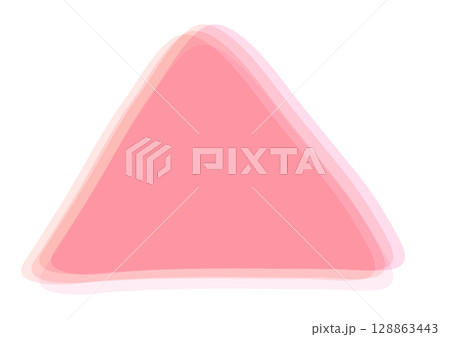 手描きの重なるラフな三角形 手描きの重なるラフな三角形 128863443