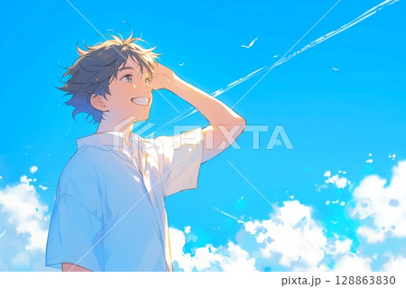 爽やかな若い男性「AI生成画像」 128863830