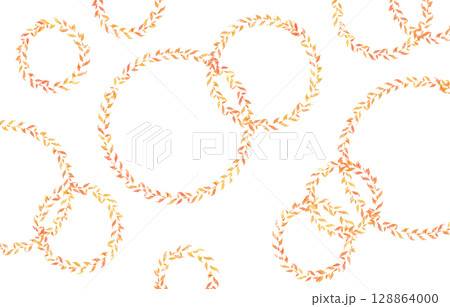 落ち葉のエアリーサークル背景イラスト 128864000