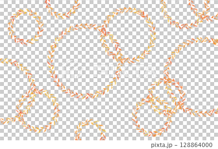落ち葉のエアリーサークル背景イラスト 128864000