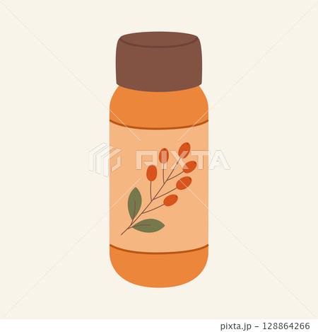 Thermos mug, reusable cup, cup for hot drinks. Travel camping equipment. Vector illustration in flat style Thermos mug, reusable cup, cup for hot drinks. Travel camping equipment. Vector illustration in flat style 128864266