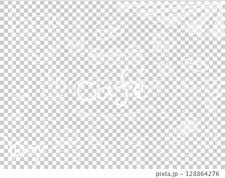 カフェメニューのイラストセット（白線） 128864276