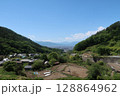 上積翠寺集落の様子と甲府盆地の眺望 128864962